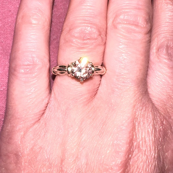 Sterling Silver Engagement Ring - Picture 1 of 4